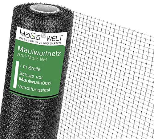 HaGa Maulwurfnetz - 1m x 25m - Schutznetz gegen Maulwurf - effektives Maulwurf vertreiben unter Rasen & Rollrasen - Tierfreundlicher Maulwurf Vertreiber & Maulwurfschreck