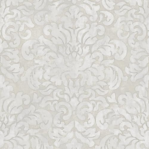 Marinski Damask Soft Gold & Natural Wallpaper Wallpaper - Arthouse - 910007