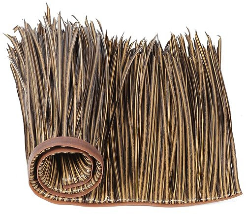 Operitacx Rollos de mexicana para techo de tiki cabaña de césped de palma , rollos de de césped para techo de , cubiertas de paraguas Tiki, decoración de valla