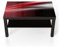 DEQORI Glastisch | schwarz groß 90x50 cm | Motiv Energiegeladener Schweif | ausgefallener Beistelltisch aus Glas | Hochglanz Couchtisch fürs Wohnzimmer | moderner Couch Tisch mit Design