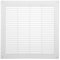 Vent Systems Copertura per sfiato dell'intestino bianco, 30 x 30 cm, piatta, quadrata, per griglia di ventilazione – zanzariera incorporata – prese d'aria HVAC per bagno, casa, ufficio, cucina