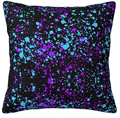 Kissen-Bezug 45X45Cm Glow In Dark Splatter Neon Throw Zierkissen Outdoor Zierkissenhülle Home Deko Kissenbezüge Für Büro, Schlafzimmer, Zuhause