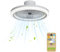 YUYTE Luz de Techo con Ventilador, Luces de Ventilador de Techo, Ventilador de Techo con Iluminación E27 Base Convertidora con Control Remoto para Dormitorio Living Home Silent