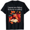 Blätter fallen Herbst ruft mit Buch und Schal T-Shirt