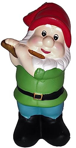 AngiesStrickZauber Zwergenfigur/Dekofigur/Keramik/Wetterfest/Gartenzwerg/Zwerg/klein /