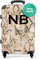 NoBoringSuitcases.com® Koffer personalisiert, 67x43x25cm - Reisekoffer, Hartschalenkoffer Mittelgroß - Beige Schlangenmuster - Leicht - Koffer mit Namen Initialen