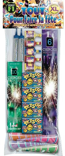 SPARKLERS CLUB Assortiment PETARDS 127 Pièces Assortiment Explorer®, Idéal pour Vos évènements Entre Amis, Effet et Ambiance Festive Garantie - Catégorie F1