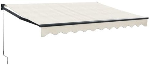 vidaXL Toldo retráctil Aluminio y Tela Color Crema 3,5x2,5 m