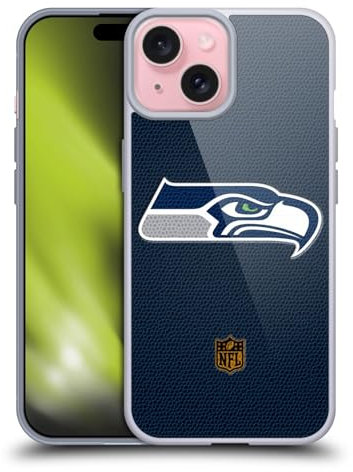 Head Case Designs Offizielle NFL Fussball Seattle Seahawks Logo Gelhülle [Militärischer Schutzgrad] Kompatibel Mit Apple iPhone 15 Und Kompatibel Mit MagSafe