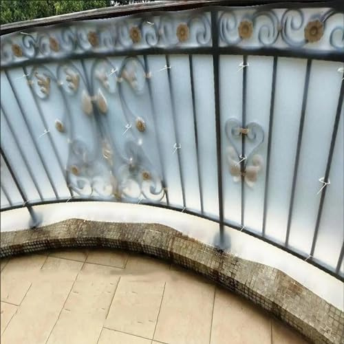 NIANXINN Brise-Vue pour Balcon,Feuille de Plastique Acrylique Brillant Givré,Panneaux de Clôture de Confidentialité,Résistant Aux Intempéries,pourJardin,Fenêtre,Décoration de Maison (90x150cm)