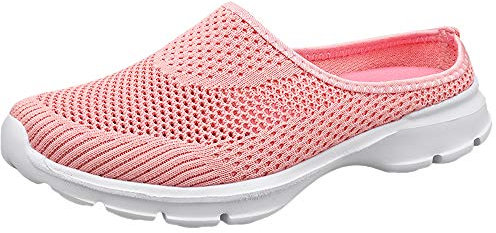 Sisttke Hausschuhe Damen Clogs Herren Slip On Pantoffeln Sommer Outdoor Atmungsaktiv Bequeme Gartenschuhe rutschfest Badelatschen,Pink-HH,36 EU