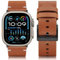 HITZEE Lederarmband Kompatibel mit Apple Watch Armband 49mm 46mm 45mm 44mm 42mm, Handgefertigtes Vintage Echte Leder Ersatzarmband Kompatibel mit iWatch Ultra 2 SE Serie 10 9 8 7 6 5 4 3, Braun