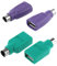 Kasoud 4 Pack Ps2 to USB A Adapter, Purple and Green, Keyboard and Mouse Adapter, Ps2 to USB Converter, Plug and Play, Stable Transmission, Compact and Portable, Durable Design