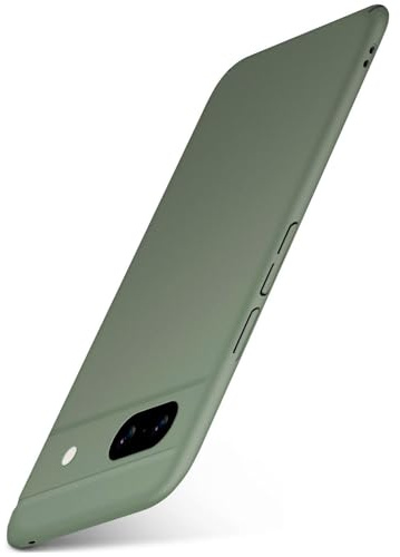 moex für Google Pixel 8a Hülle Ultra Dünn, Schutzhülle mit erhöhtem Kameraschutz, Slim Cover Hardcase Backcover, Dünnste Handyhülle Minimalistisch Alpha Case, Matt Oliv