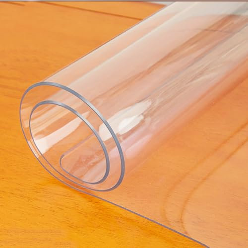 GENERIC Transparente PVC-Tischschutzmatte, 2.0Mm Dicke, Hochwertige, Geruchlose, Wasserdichte, Transparente Tischdecken-Schutzfolie, Geeignet Für Couchtisch/Esstisch/Schreibtisch,70X180cm