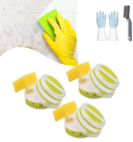 Clean It Cleaning Stone, Eco-Friendly Cleaning Stone, Multi-Purpose Cleaning Stone Cleaner With Sponge, Cleaning Pebble Stone Shower Floor Cleaner With Gloves And Brush(3pcs)