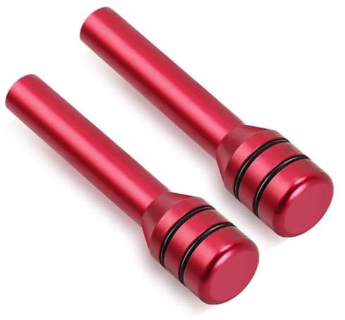 VVBNIN Car Door Lock Pin Cover Compatible With VW For Transporter T5 Interior Door Lock Pull Pin Car Door Lift Bolt Car Door Lock Knob Personalized Door Lock Status Button(Red)