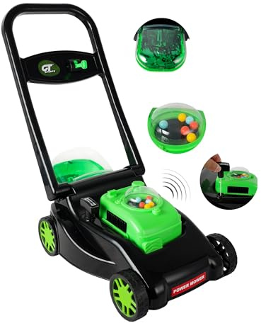 Kids Lawn Mower with Realistic Grass-Cutting Action and Sounds – No Batteries Required | Fun Outdoor Push Toy, Birthday Gift & Holiday Present for 3, 4, 5, 6Year Old Boys and Girls (Black)