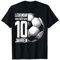 10. Geburtstag Retro Fussball Spieler 10 Jahre Junge Kinder T-Shirt