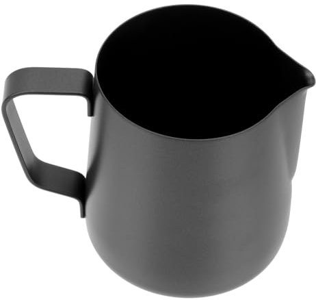 Angoily Cafetera Latte Art Jarra De Leche Para Espumar Taza Espumadora De Acero Inoxidable Hogar Accesorio De Cocina Negro