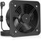HG Power Extracteur d'air 250mm - 1680m³/h Salle de Bain Silencieux avec Clapet antiretour, Interrupteur, Prise, 74.5W Ventilation industriel pour Fenêtre Mural Plafond VMC, Noir