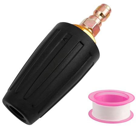 Bestgle Buse Rotative Turbo, Buse Rotative pour Nettoyeur Haute Pression, 4,0 GPM 4000 PSI 250 BAR, 1/4 Quick Connect Raccord Rapide, Buse de Nettoyeur Haute Pression, avec Ruban Étanchéité, 360°