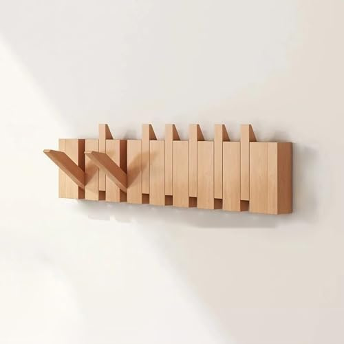 Appendiabiti da Parete con Ganci Ribaltabili Stile Tastiera Pianoforte | Ganci Nascosti Pieghevoli, Multi Uso, per Ingresso, Camera da Letto e Armadio Domestico, Salvaspazio(Primary,8 hooks)