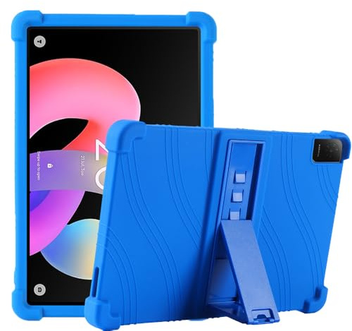YKWXSC Custodia per TCL Tab 10L Gen 4 Tablet 10,1 Pollici, Tablet Custodia Silicone Antiurto Conchiglia Protettivo con supporto Copertina, Blu scuro