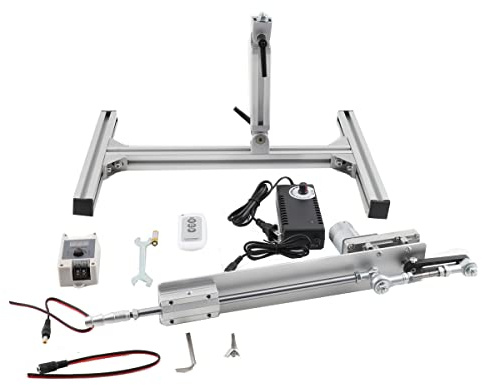 Mreryyse Linear Actuator Hubkolbenmotor, DC 24V Adjustable Hub 30-150mm | 120rpm Hubkolben-Linearaktuator mit Drehzahlregler, Steckverbinder mit großem Ende, Fernbedienung, Ständer-Kit