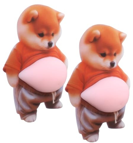 Soft Silicone Shiba Inu Door Stopper 2PCS – Cute 3D Dog Design Wall Protector for Shock Absorption Quiet Protection on Doors Walls Refrigerator
