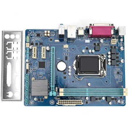 Plyisty Scheda madre H61M-DS2, 2 slot di memoria DDR3, scheda madre LGA1155 per CPU I7, I5 e I3 di seconda e terza generazione, 4 porte Serial ATA a 3 Gb/s, alimentazione a 5 fasi
