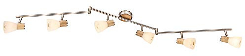 Schöner 6-flg Spot Strahler Flur Glas Esszimmer Diele Globo GYLFI 54352-6