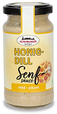 Altenburger Original Honig Dill Senfsauce, 200ml im Glas, aromatisch milde Sauce mit mittelscharfem Senf