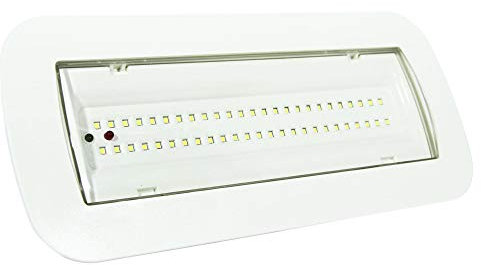 FactorLED Luz de Emergencia Pared LED PRO 4W, 415 lúmenes, Incluye Kit de Techo, superficie o Empotrable, Luz Permanente - No Permanente, IP65 Exterior, 3 horas de autonomía