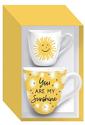 Cypress Home Beautiful You Are My Sunshine Mommy and Me Cup Gift Set - 6 x 4 x 4 Inches Homegoods and Accessories for Every Space