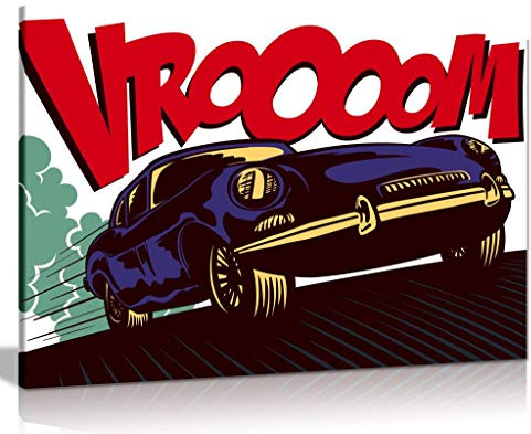 Modern Pop Art Leinwanddruck Vrooom 91x61cm (36x24in)