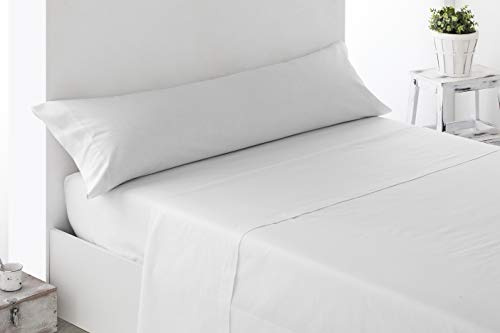 Miracle Home. Oberlaken, Anti-Peeling, weich und bequem, 50% Polyester-Baumwolle. 270X160. Bett 90. Weiß
