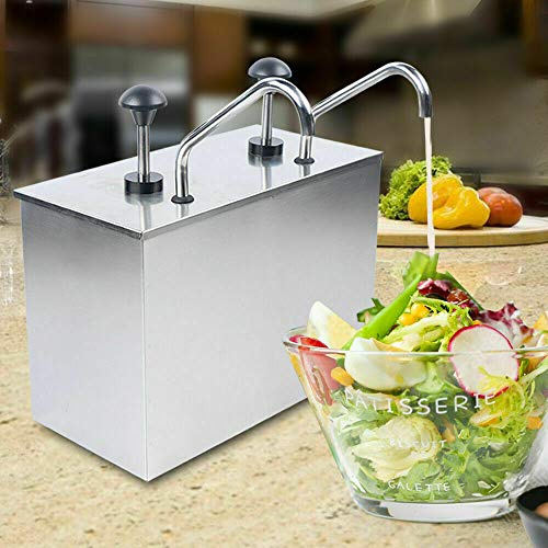 2X4L Edelstahl Pumpspender Saucenspender Hotpot Pumper Sauciere Senfspender