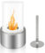 BRIAN & DANY Chimenea de Mesa, Chimenea Bioetanol para Interior y Exterior, Plateado