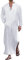 YAOHUOLE Mens Kaftan V-Neck Long Sleeve Loose Robes Middle East Islamic with Pocket White XL