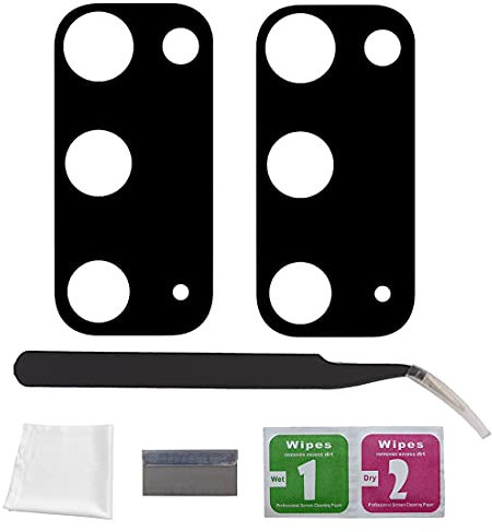 Eonpam 2er-Pack Kamera Glas für Samsung Galaxy S20 G980 Original Rückseite Kamera Linse Glas Ersatz HD Kameraschutz Camera Glass + Reparatur Set