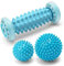 EUKO Igelball Fußmassage für Plantarfasziitis Massageball Muskel Roller in verschiedenen Härtegraden, Stressreduzierung und Entspannung 3 Set