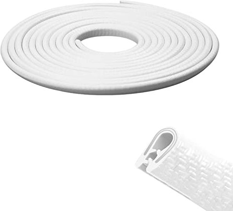 EFUTURETIME 12M Kantenschutz Autotür, Keine Kleben, Auto Kantenschutzprofil Gummi & Metall, U-Form Gummidichtung Kantenschutz für LKW, SUV, ATV, UTV, Wohnwagen, Limousinen, Weiß