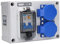 Enchufe de Pared, Toma de Corriente Impermeable de Uso Amplio 200-250V con Disyuntor Diferencial de 230V 40a 1P + N para Interior para Exterior