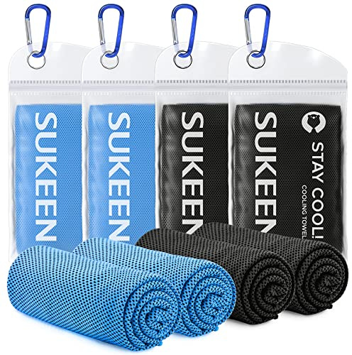 Sukeen Kühltuch Set, kühlendes Handtuch Kühltücher Hals, Handtuch kühlend, Cooling Towel, Kühltücher Sport, Kühlendes Tuch, Eishandtücher für Wandern, Laufen, Tennis, Reisen,
