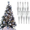 UKDeals Direct® SILVER COLLECTION CHRISTMAS DROPLET BAUBLES TREE DECORATIONS GLITTER MATT ICICLES (Pack of 10 Droplets 120mm)