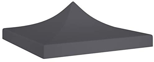 LAPOOH Partyzelt-Dach, Ersatz Pavillondach, Dach Für Pavillon, Ersatzdach Pavillon, 2x2 m Anthrazit 270 g/m²