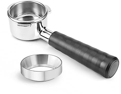 Portafiltro de café expreso sin fondo de 54 mm, compatible con Sage Brevile 870/875/878/880, incluye embudo magnético para portafiltros de 53 mm con anillo dosificador de 53 mm