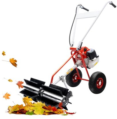 Spazzatrice a benzina per spazzaneve elettrica 43CC 2 Hub 1,25 kw manuale caricatore laterale spazzatrice per erba artificiale