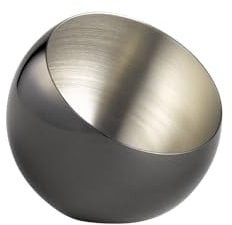 APS Sphere 40772 Bowl Set of 3 Diameter 8 cm Height 7 cm 0.1 Litre Stainless Steel Gunmetal Look